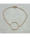 Bracelet anneau Plaqué Or sur chaine 