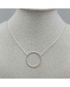 Collier anneau 30mm Argent sur chaîne
