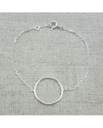 Bracelet anneau Argentsur chaîne