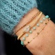 Bracelet perle naturelle ronde lien coulissant