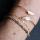 Bracelet perles en pierre et doré