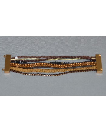 Bracelet multi rangs couleurs
