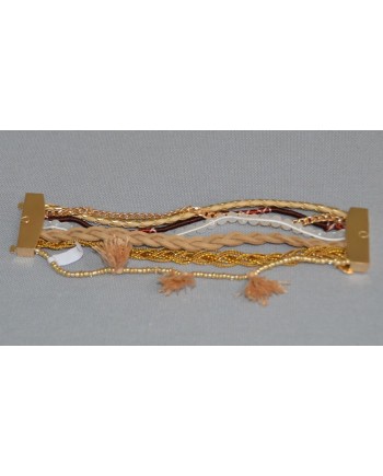 Bracelet multi rangs couleurs