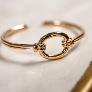 Jonc motif oval style chaîne