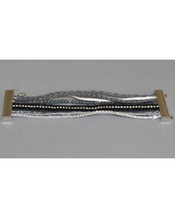 Bracelet multi rangs couleurs