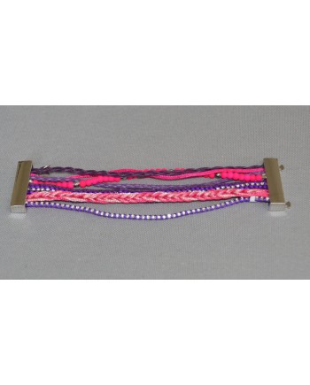 Bracelet multi rangs couleurs