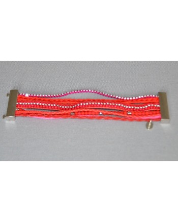 Bracelet multi rangs couleurs