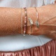 Bracelet perles en pierre et doré
