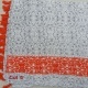 Foulard coton imprimé coloris orange et rouge