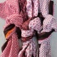 Foulard coton imprimé coloris rose