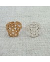 Bague Argent ou plaqué Or arabesque taille ajustable