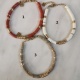 Bracelet perles plates en pierre style "ethnique"