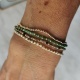 Bracelet fine perles colorées