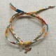 Bracelet religieux double tour liberty nacre et vierge colorée