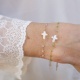 Bracelet croix nacre et chaîne perles miyuki