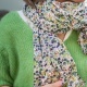 foulard coton motif fleur