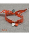Bracelet religieux lien liberty croix nacre et vierge émaillée orange