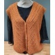 Gilet boutonné mohair sans manche ajouré