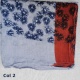Foulard coton imprimé coloris orange et rouge