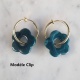 Boucles d'oreille anneau et Breloque résine