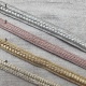 Bracelet tissé fin fil doré ou argenté