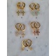 créole breloque croix strass percées