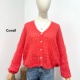Gilet boutonné mohair ajouré