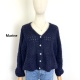 Gilet boutonné mohair ajouré