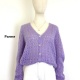 Gilet boutonné mohair ajouré