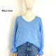 Pull col V manche longue