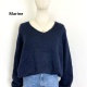 Pull col V manche longue