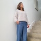 Pull col V manche longue