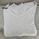 Pull col V manche longue