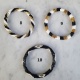 Bracelet souple en perles tissées colorées