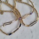 Bracelet chaîne boules motif ovale
