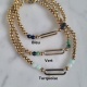 Bracelet chaîne boules motif ovale