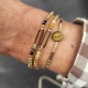 Bracelet chaîne boules motif ovale