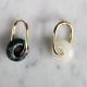Boucles d'oreille anneau et Breloque résine