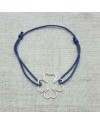 Bracelet grand trèfle ajouré argent 