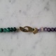 Collier perles colorées et médaille vierge