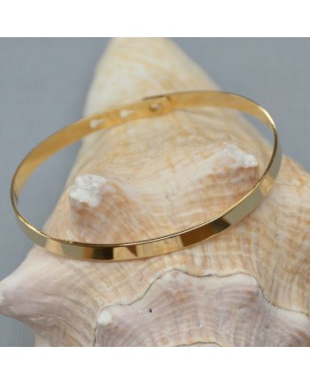 Bracelet Jonc ruban plaqué Or