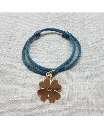 Bracelet étoile plaqué Or sur lien elastique double tour 