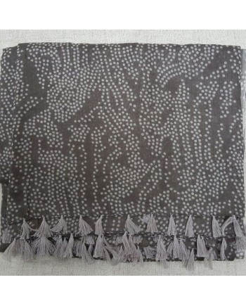 Foulards imprimé pois gris