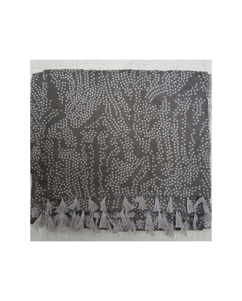 Foulards imprimé pois gris