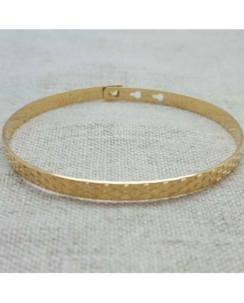 Jonc ruban ECAILLE Plaqué Or 