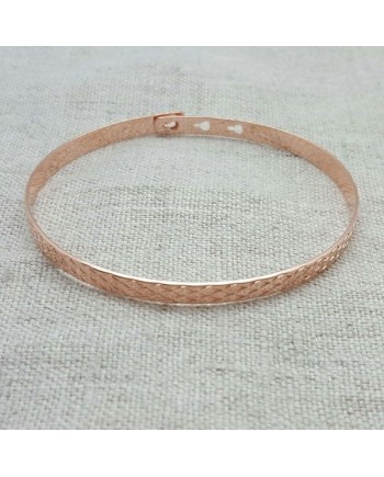 Jonc ruban  ECAILLE plaqué Or rose