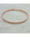 Jonc ruban  ECAILLE plaqué Or rose