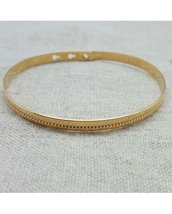 Jonc ruban PERLE  Plaqué Or