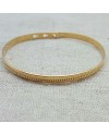 Jonc ruban PERLE  Plaqué Or