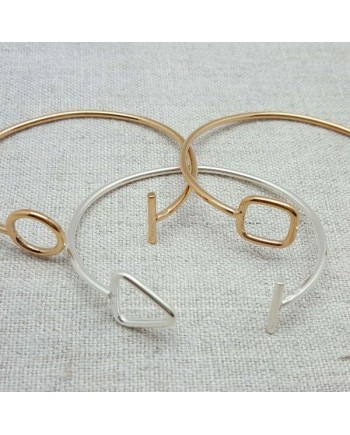 Jonc ouvert Argent ou plaqué Or